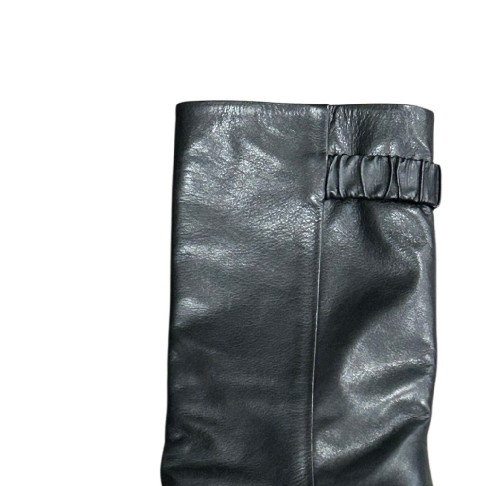 Vince Camuto Sleek Black Leather Heeled Boots - Picture 4 of 11